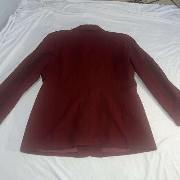 Women’s Faconnable 100% Wool Maroon Coat Sz M Medium W Flaws - Picture 13 of 16